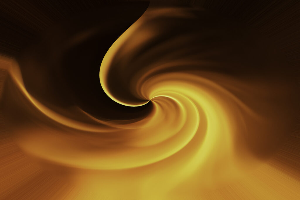fiery waves swirling in yellow and orange colors with many shades